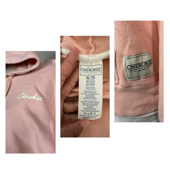 Cherokee Pink Pullover Hoodie Jacket Women Size XL USED - Picture 7 of 8